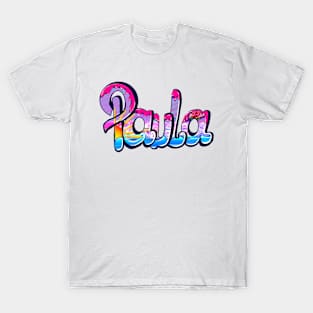 Paula girls first name in pink personalised personalized customized name Paula T-Shirt